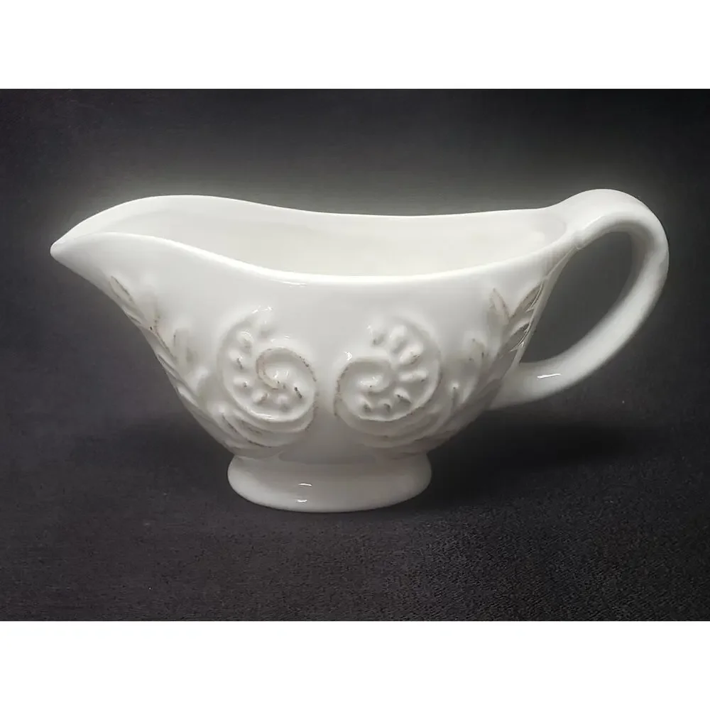 Avon Vintage Gravy Boat / Serving Bowl Dish with Scroll Design Kitchen Decor